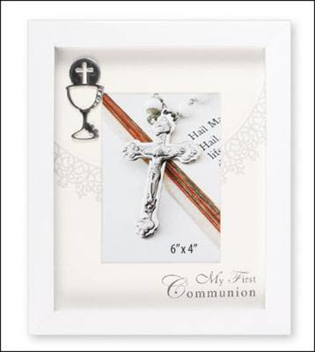 Picture of COMMUNION PHOTO FRAME WHITE
